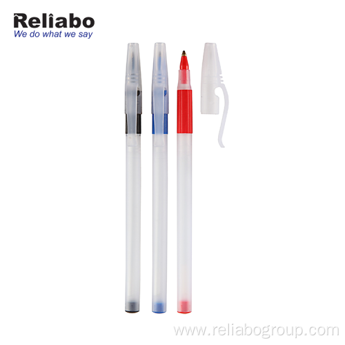 Custom brand logo plastic soft grip ballpoint pen